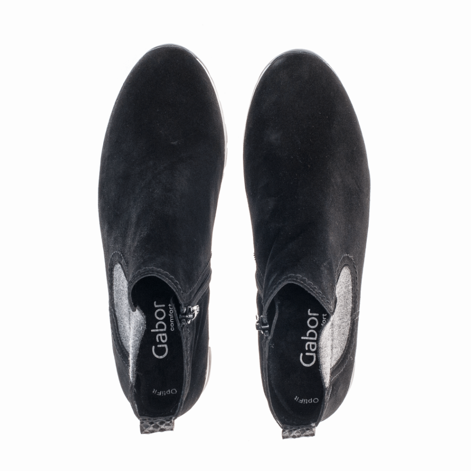 Bottine Compensée Noire Gabor | Exclusif